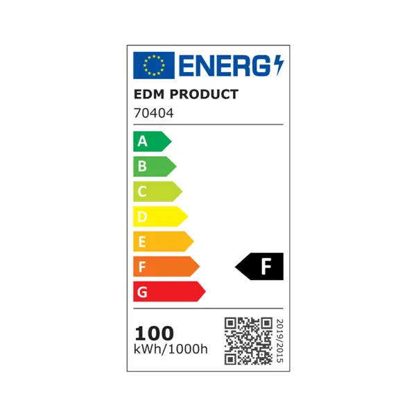 LED spotlight EDM Black Series 100 W 6400 K 24,6 x 22,8 x 2,9 cm