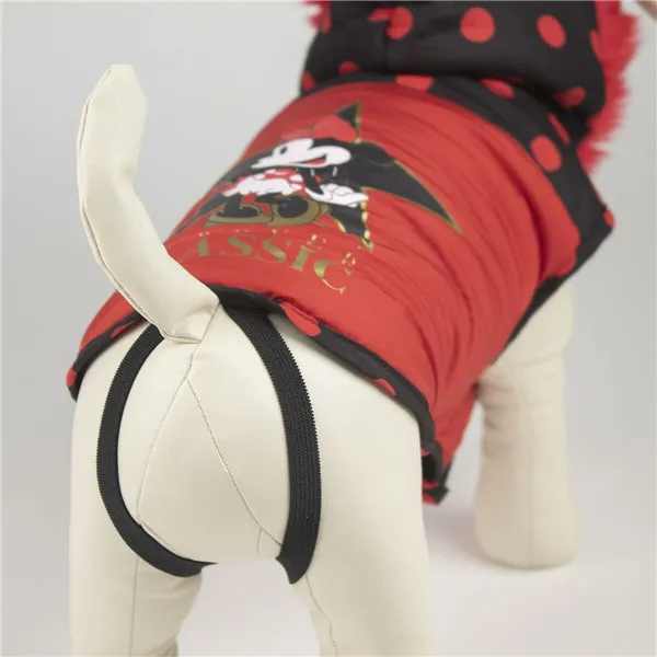 Dog Coat Minnie Mouse Black Red S