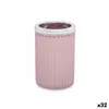 Glass Toothbrush Holder Pink Plastic 32 Units (7,5 x 11,5 x 7,5 cm)