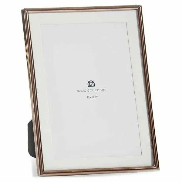 Photo frame Crystal Steel Copper (12 x 19,5 x 15,5 cm) (12 Units)