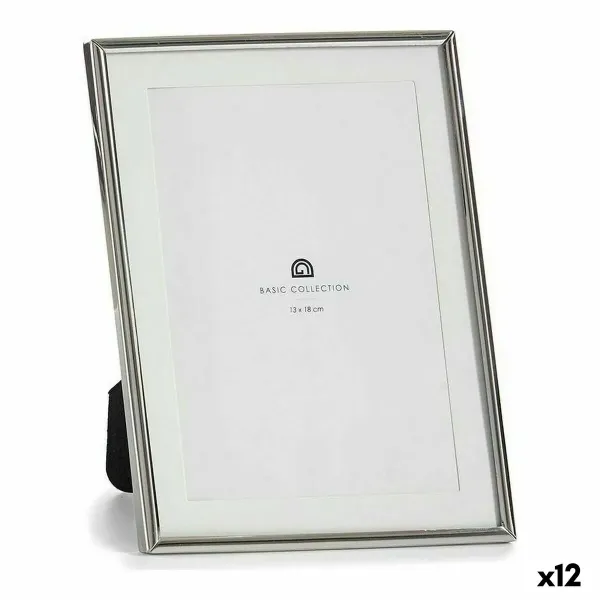 Photo frame Crystal Silver Steel (12 x 19,5 x 15,5 cm) (12 Units)