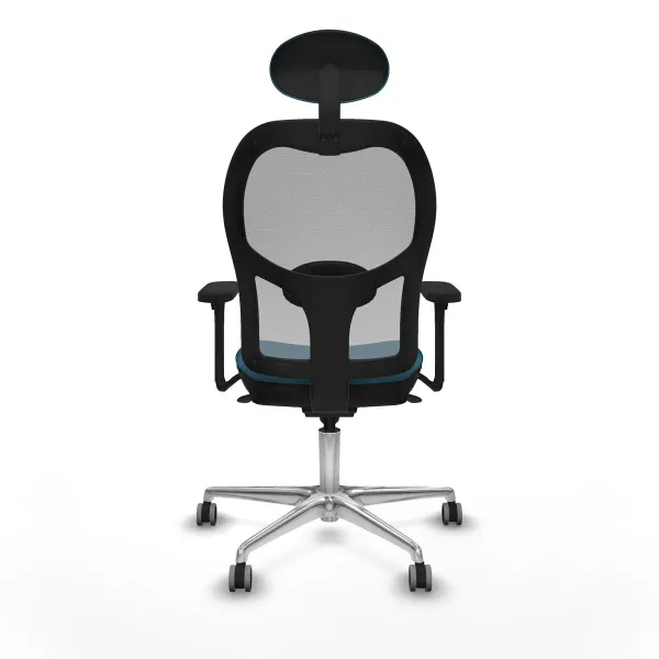 Office Chair with Headrest Jorquera Piqueras y Crespo 3D086G1 Grey Petroleum green