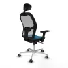 Office Chair with Headrest Jorquera Piqueras y Crespo 3D086G1 Grey Petroleum green