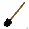 Toilet Brush Black Brown Bamboo (8 x 35,5 x 8 cm) (24 Units)