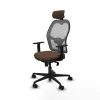 Office Chair with Headrest Piqueras y Crespo 1D036N2 Grey Dark brown