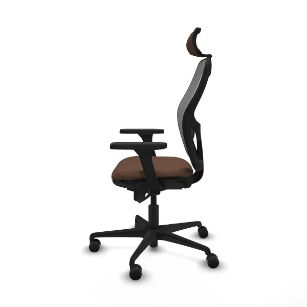 Office Chair with Headrest Piqueras y Crespo 3D036N2 Grey Dark brown