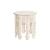 Side table DKD Home Decor 49 x 49 x 53,5 cm Brown White Mango wood