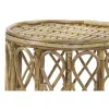 Set of 3 tables DKD Home Decor 39 x 39 x 41 cm Natural wicker