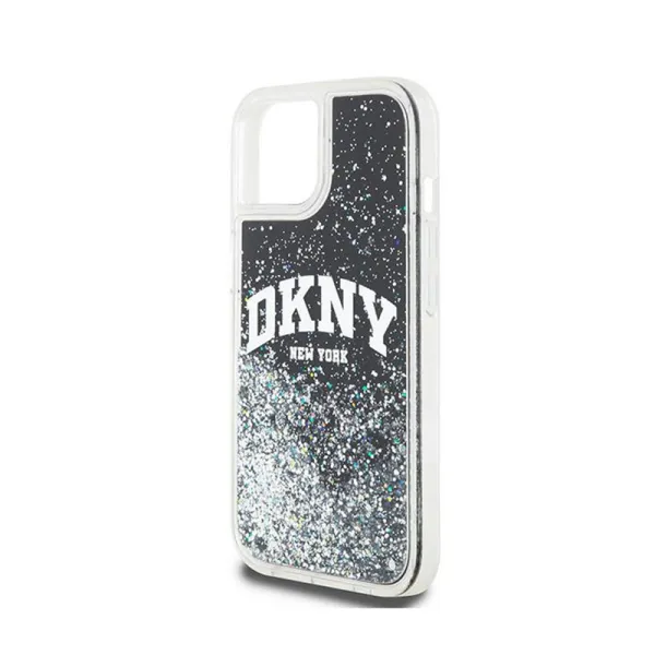 DKNY Liquid Glitter Big Logo - Case for iPhone 15 / 14 / 13 (black)