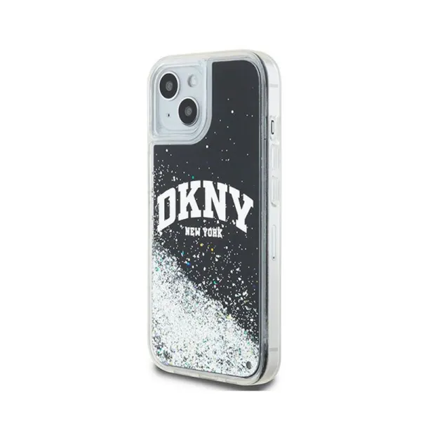 DKNY Liquid Glitter Big Logo - Case for iPhone 15 Plus / 14 Plus (black)