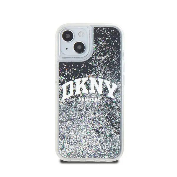 DKNY Liquid Glitter Big Logo - Case for iPhone 15 Plus / 14 Plus (black)
