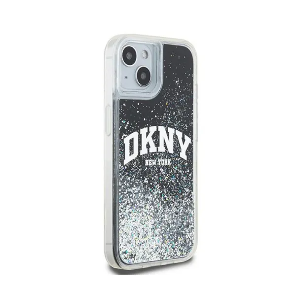 DKNY Liquid Glitter Big Logo - Case for iPhone 15 Plus / 14 Plus (black)