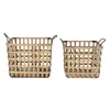 Basket set DKD Home Decor Brown Bamboo Tropical 36,5 x 36,5 x 35 cm