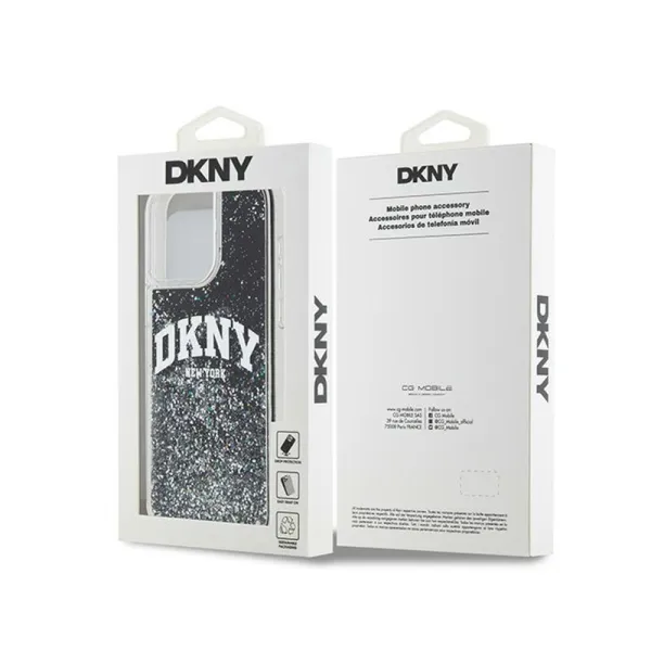 DKNY Liquid Glitter Big Logo - Case for iPhone 15 Pro Max (black)