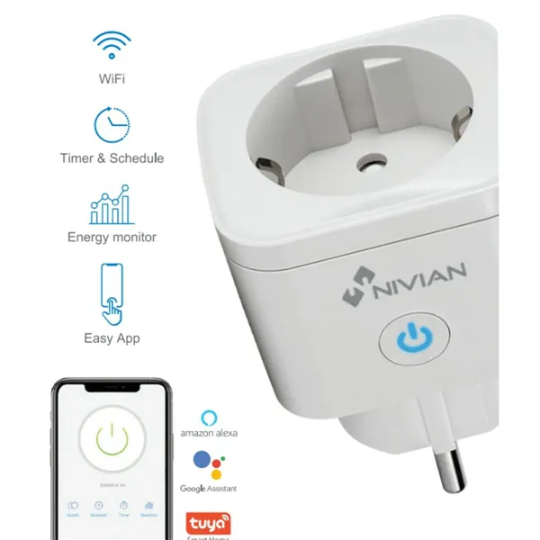 Smart Plug Nivian 4XNVS-SOCKETF-W2