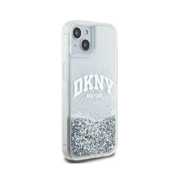 DKNY Liquid Glitter Big Logo - Case for iPhone 15 / 14 / 13 (white)