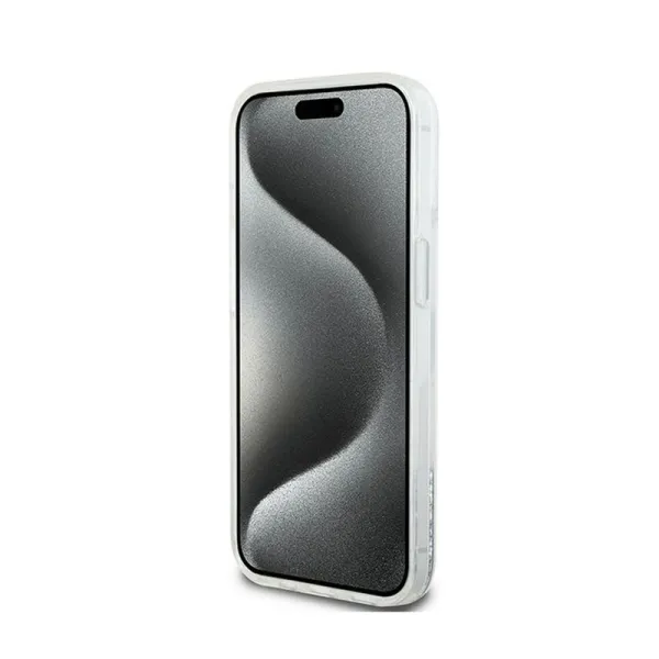 DKNY Liquid Glitter Big Logo - Case for iPhone 15 / 14 / 13 (white)