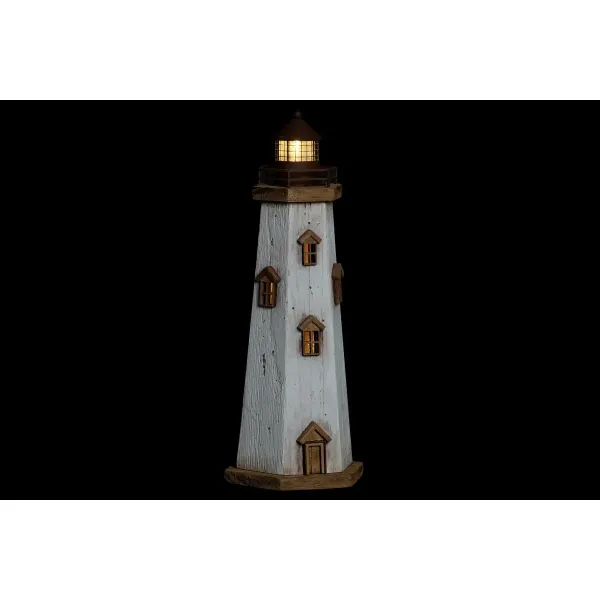 Decorative Figure DKD Home Decor Natural White Sailor Headlight (16 x 14 x 41 cm)