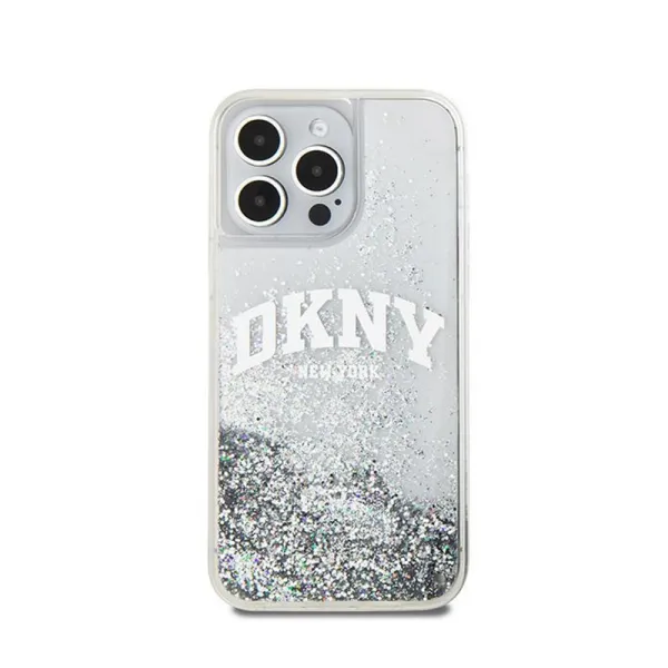 DKNY Liquid Glitter Big Logo - Case for iPhone 15 Pro (white)