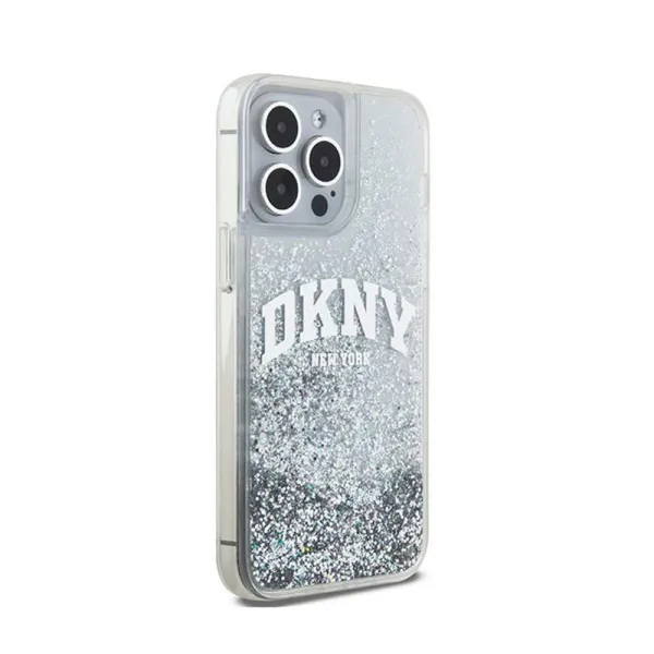 DKNY Liquid Glitter Big Logo - Case for iPhone 15 Pro (white)