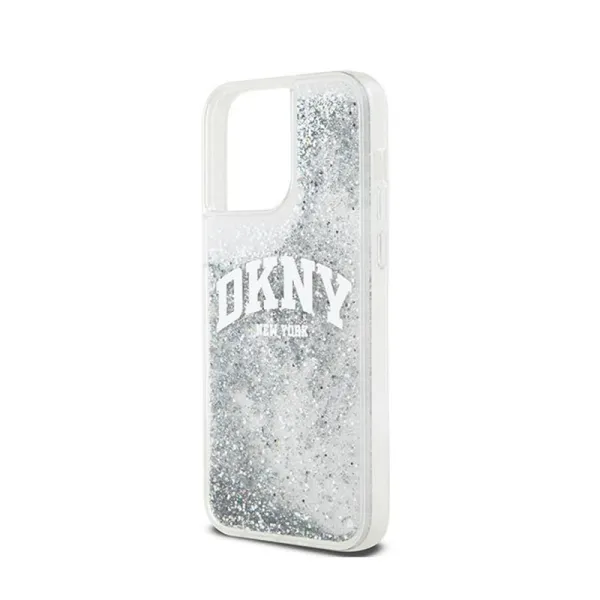 DKNY Liquid Glitter Big Logo - Case for iPhone 15 Pro (white)
