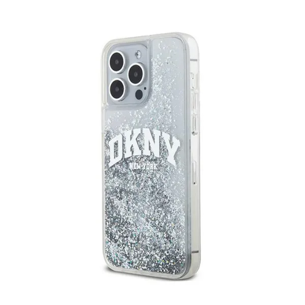 DKNY Liquid Glitter Big Logo - Case for iPhone 15 Pro Max (white)