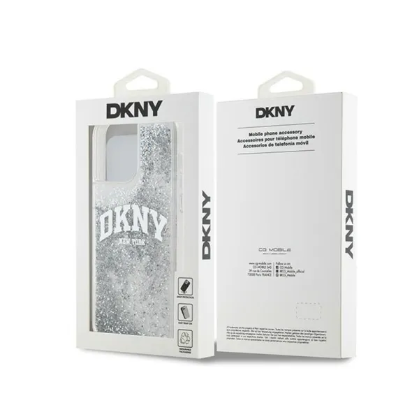 DKNY Liquid Glitter Big Logo - Case for iPhone 15 Pro Max (white)