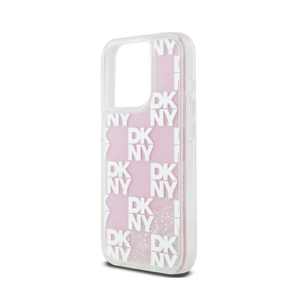 DKNY Liquid Glitter Multilogo - Case for iPhone 15 Pro (pink)