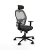 Office Chair with Headrest Piqueras y Crespo 1D036N2 Black