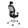 Office Chair with Headrest Jorquera Piqueras y Crespo 1D086G1 Black