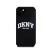 DKNY Liquid Silicone White Printed Logo MagSafe - Case for iPhone 15 Plus / 14 Plus (black)