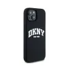 DKNY Liquid Silicone White Printed Logo MagSafe - Case for iPhone 15 Plus / 14 Plus (black)