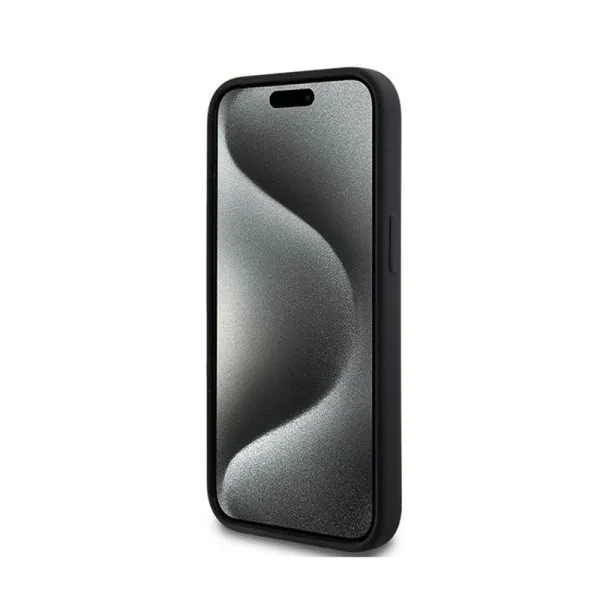 DKNY Liquid Silicone White Printed Logo MagSafe - Case for iPhone 15 Plus / 14 Plus (black)