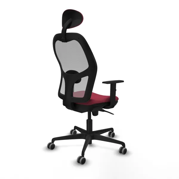 Office Chair with Headrest Jorquera Piqueras y Crespo 1D036G1 Maroon