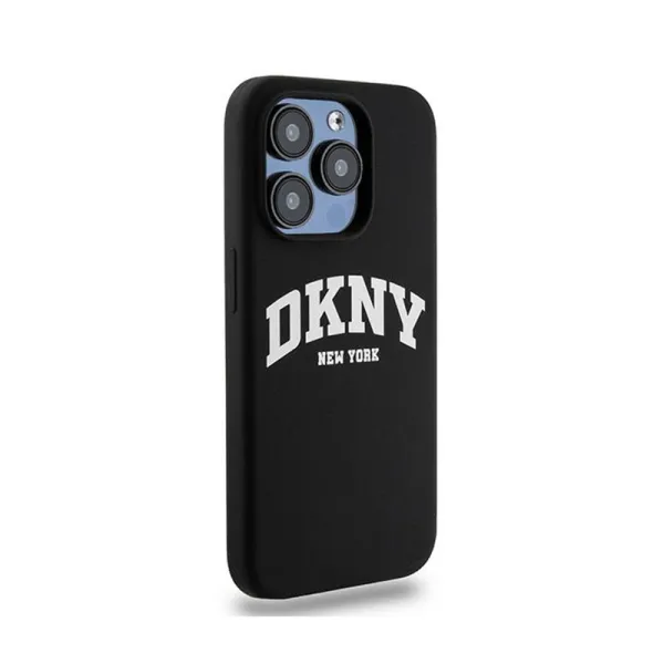 DKNY Liquid Silicone White Printed Logo MagSafe - Case for iPhone 15 Pro (black)