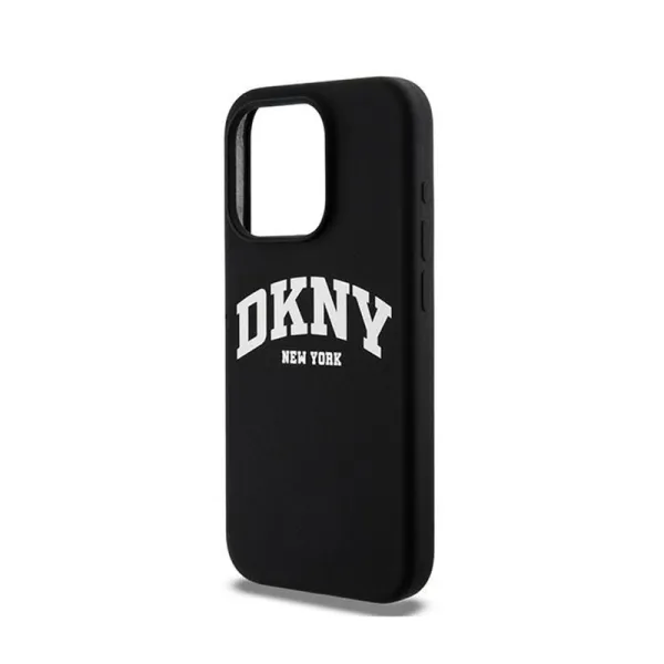 DKNY Liquid Silicone White Printed Logo MagSafe - Case for iPhone 15 Pro (black)