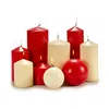 Candle Red Wax (7,5 x 7,5 x 7,5 cm) (4 Units)