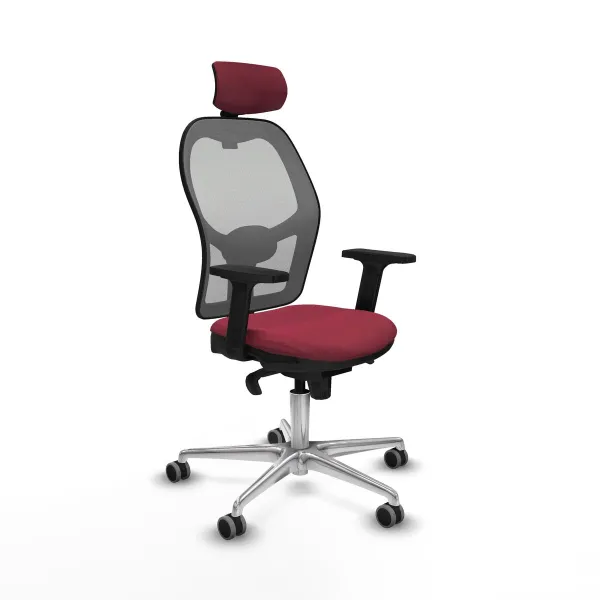 Office Chair with Headrest Jorquera Piqueras y Crespo 2D086G2 Maroon