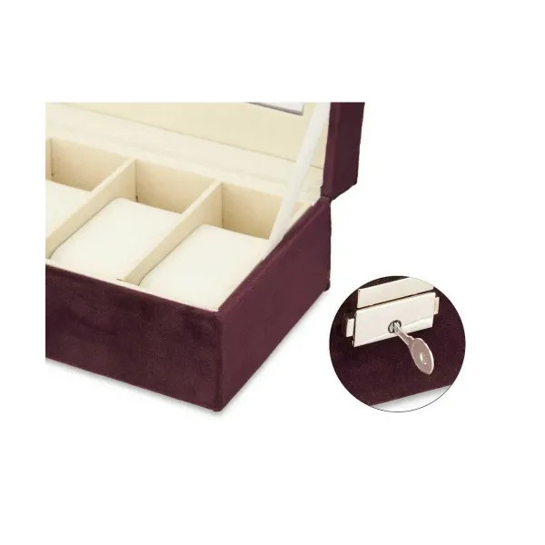 Box for watches Metal (30,5 x 8,5 x 11,5 cm) (6 Units)