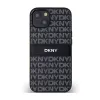 DKNY Leather Mono Stripe & Metal Logo - Case for iPhone 15 / 14 / 13 (black)