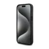 DKNY Leather Mono Stripe & Metal Logo - Case for iPhone 15 / 14 / 13 (black)