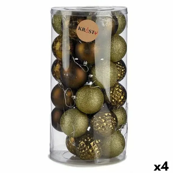 Set of Christmas balls Green PVC 8 x 8,5 x 8 cm (4 Units)