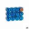 Set of Christmas balls Blue Plastic (12 Units)