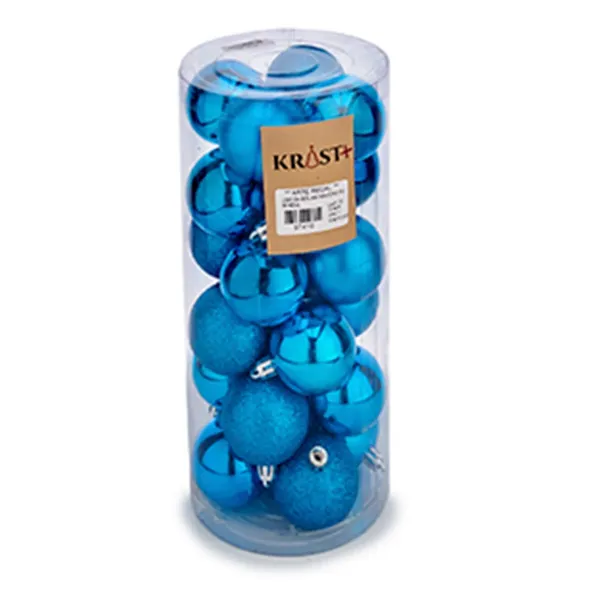 Set of Christmas balls Blue Plastic 5 x 6 x 5 cm (12 Units)