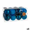 Set of Christmas balls Blue Plastic Ø 8 cm (6 Units)