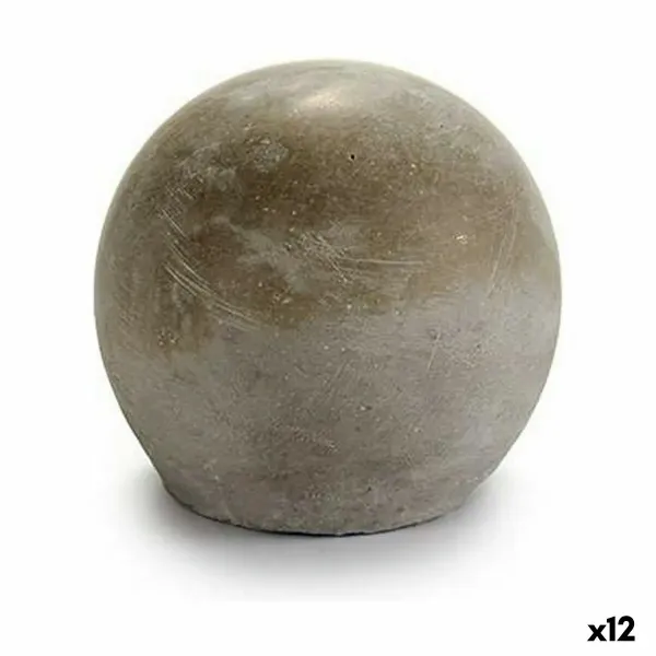 Decorative Figure Grey Cement Ball (10 x 10 x 10 cm) (12 Units)