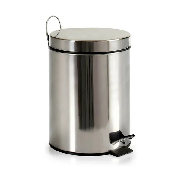 Pedal bin Silver Stainless steel Plastic 5 L (4 Units)