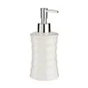 Soap Dispenser Waves Ceramic Metal White (260 ml) (12 Units)