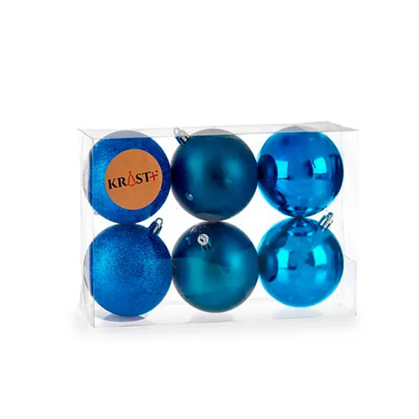 Set of Christmas balls Blue Plastic 7 x 8 x 7 cm (12 Units)