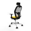 Office Chair with Headrest Jorquera Piqueras y Crespo 1D086N2 Yellow